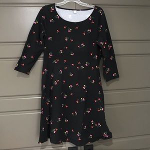 Old Navy Floral Dress - 3/4 sleeves, A-Line - L